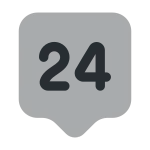 24 Hour Support SVG Icon
